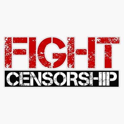 Fight Censorship Free Speech Liberty Freedom Politcal Vinyl Waterproof Sticker Decal Car Laptop Wall Window Bumper Sticker 5"