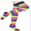 Awlsyj 6 Pair Rainbow Stripes Knee High Socks Long Thigh Socks Halloween Witch Cosplay Stocking Women Girls (Rainbow Stripes(Over Knee)) view 4