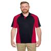Harriton Men's Snag Protection Plus IL Colorblock Polo M BLK/RED/D CHRC