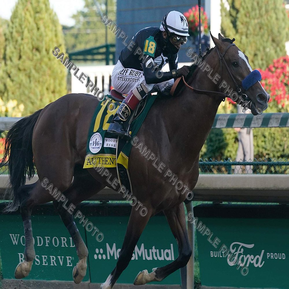 Authentic 2020 Kentucky Derby Winner Horse Racing John Velazquez Up 8X10 Photo