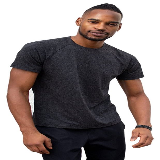 Threadfast Apparel Unisex Impact Raglan T-Shirt XL Black Heather