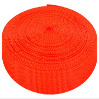 Country Brook Design 5/8 Inch Hot Orange Medium Weight Nylon Webbing Closeout, 20 Yards