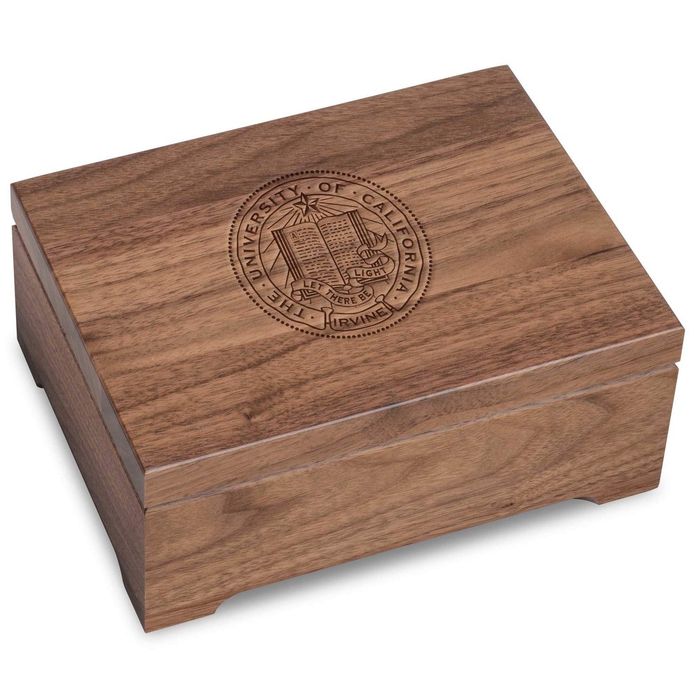 M. LA HART UC Irvine Solid Walnut Desk Box