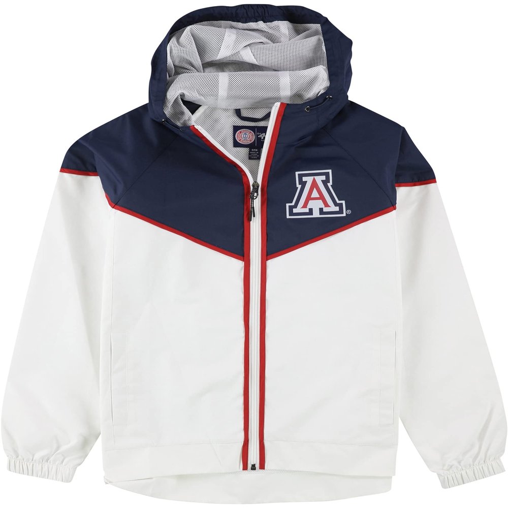 G-III Sports Womens Arizona Wildcats Windbreaker Jacket, White, Small