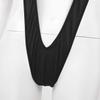Agoky Women's One-Piece Slingshot Monokini Swimsuit Bodysuit Cutout Micro Thong Bikini Swimwear Black One Size view 4