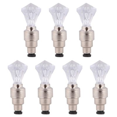 BESPORTBLE 7pcs LED Wheel Lights Valve Caps Lights Wheel Tire Tyre Valve Dust Stem Cap Tire Motion Neon Light Lamp for Car Bike Bicycle Supplies White