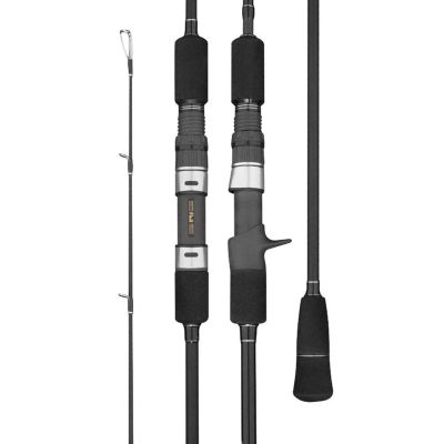 GooFish Solid Nano Tech Blank Series-Matte Black Fuji Setting Size 6'6 PE2-4 Jig 120-350g Saltwater Slow Pitch Jigging Rod-Casting&Right Spiral Wrap