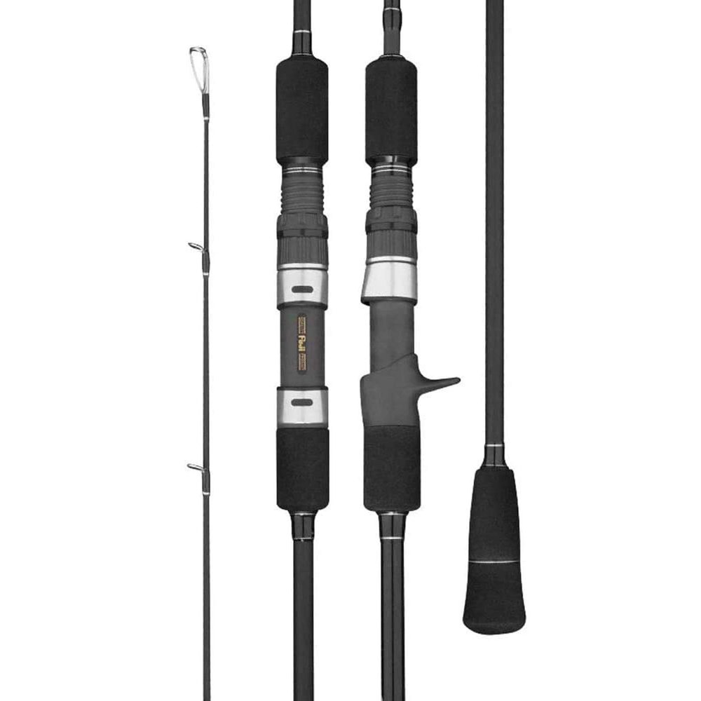 GooFish Solid Nano Tech Blank Series-Matte Black Fuji Setting Size 6'6 PE2-4 Jig 120-350g Saltwater Slow Pitch Jigging Rod-Casting&Right Spiral Wrap