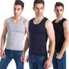 Flygo Mens Cotton Winter Warm Thermal Tank Top Fleece Lined Underwear Sleeveless Vest (Navy, Medium) view 4