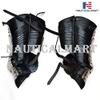 Nautical-Mart German Knight Gothic Leg Armor 18 Gauge Steel Poleyns Armor Medieval Halloween Costume view 3