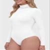 Century Star Bodysuit For Women Athletic Jumpsuits Long Sleeve Turtleneck Bodysuits Basic Tops Sports Outdoors Bodysuits White Medium view 2