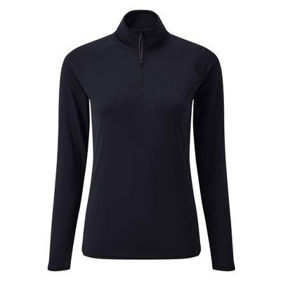 Gill Womens UV Tec Long Sleeve Zip Top - 50+ UV Sun Protection (Navy, 12)
