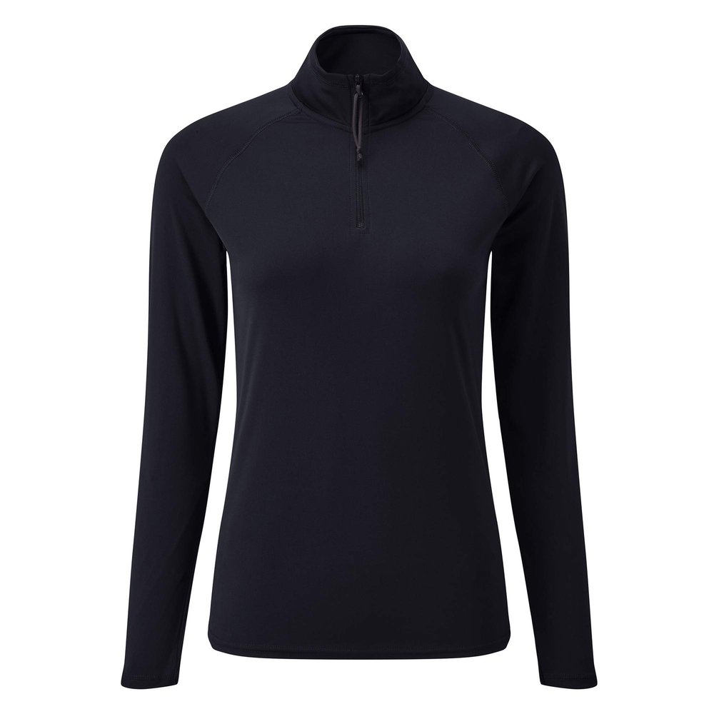 Gill Womens UV Tec Long Sleeve Zip Top - 50+ UV Sun Protection (Navy, 12)