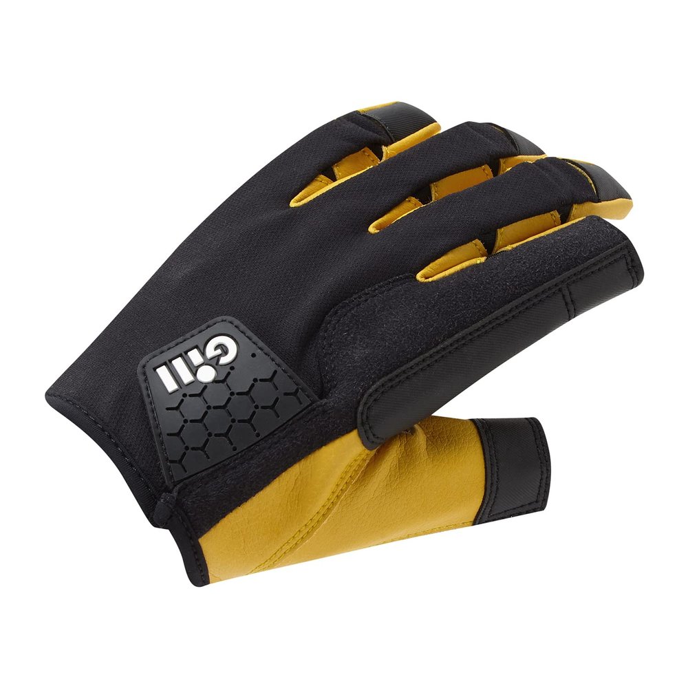 Gill Long Finger Pro Sailing Gloves - Sailing, Paddle & Board Sports, Kayaking or Windsurfing (Black, XXL)