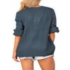 LookbookStore Fall Trendy Tops for Woman Long Sleeve Knit Women Sweater Cute Tunic Top Moonlight Blue Size Medium Size 8 10 view 4