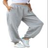 chouyatou Women's Sports High Waisted Loose Baggy Fleece Gym Jogger Sweatpants with Pocket (XX-Large, Grey) view 1