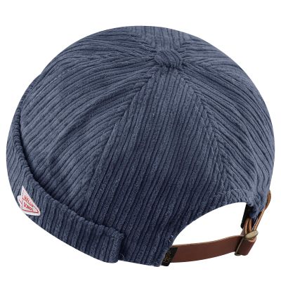 CLAPE Brimless Beanie Hat Corduroy Watch Cap Rolled Cuff Docker Cap Leon Skull Harbour Hat Unisex