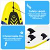 Giantex Surfboard, 6 Ft Stand Up Surfing Board w/ 3 Detachable Fins, Safety Leash, Non-Slip Lightweight Foam Surfboard for Kids, Teenager, Adults (Yellow) view 3