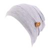 KESYOO Grey Women Turban Hat with Button Modal Cotton Stretch Headwrap for Chemo Soft Non- Design Suitable for All Hair Types Breathable Comfortable for Daily Use view 1