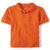 The Children's Place Boys' Uniform Pique Polo, Flame, XXL (16) view 1