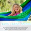 GRASSMAN Kids Hammock-Small Camping hammocks, Portable Camping Gear for Child Indoor/Outdoor use, with Tree Straps & Carabiners Blue & Green view 4