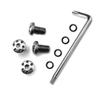 1911 Grips, 4 O Rings, T10 Torx Key, 2 Stainless Steel Screws - Six Eyes Fancy 1911 Screws Silver