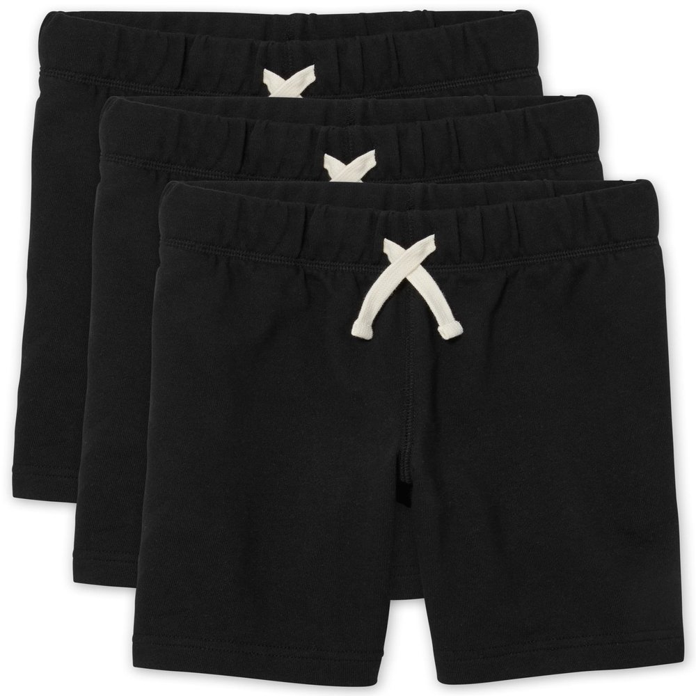 The Children's Place baby boys And Toddler French Terry Shorts, Black 3 Pack, 12-18 Months US