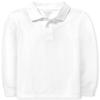 The Children's Place Boys' Uniform Long Sleeve Soft Jersey Polo, White, XS (4) view 1