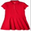 The Children's Place Girls Short Sleeve Pique Polo Dress, Drop Waist, Ruby Single, X-Small US view 1