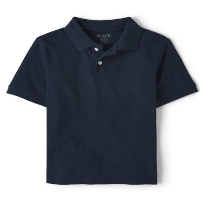 The Children's Place boys Uniform Pique Polo Shirt, Nautico, XL 14 husky