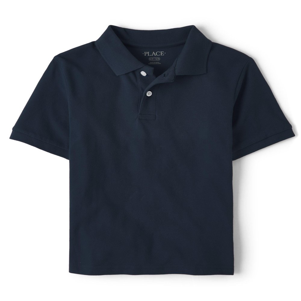 The Children's Place boys Uniform Pique Polo Shirt, Nautico, XL 14 husky