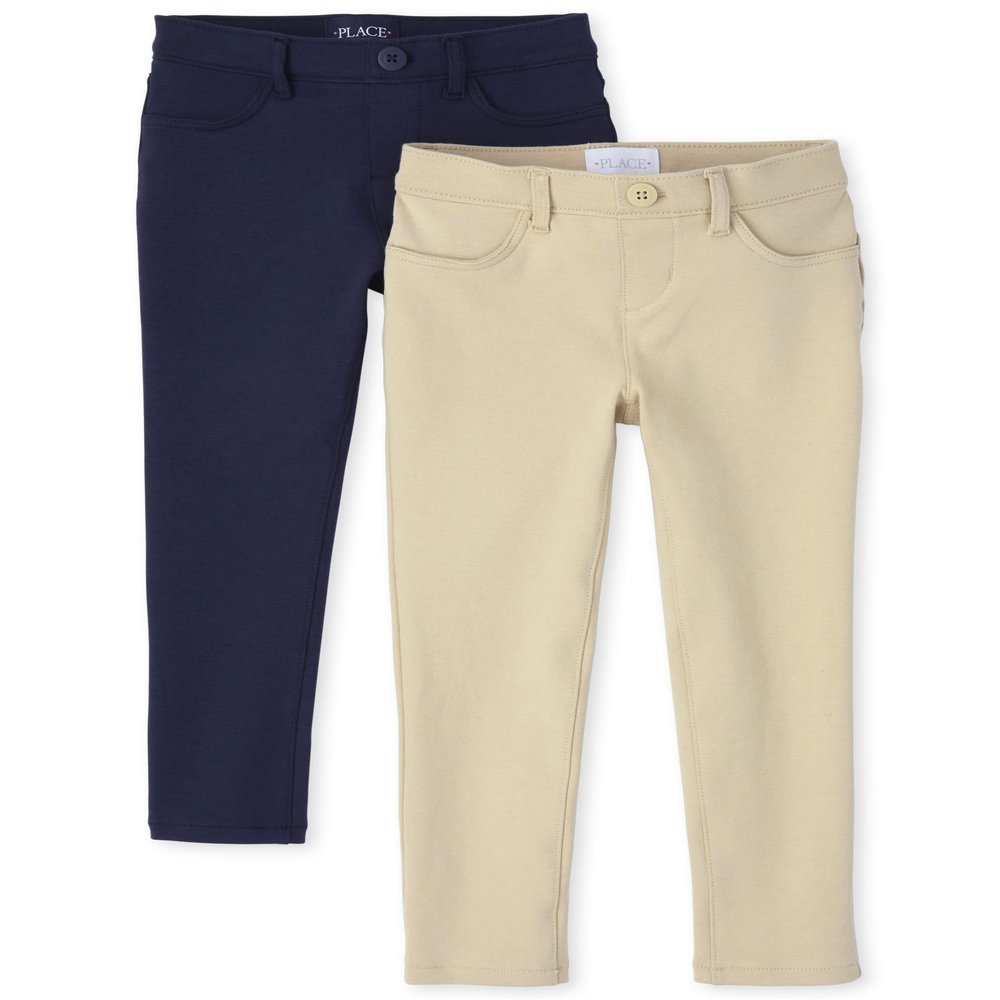 The Children's Place Girl's Ponte Knit Pull On Jeggings, Sandy/Tidal, 6