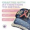 Bling Baseball Cap Hat Forest & Twelfth Embellished with Crystal Rhinestones and Faux Gemstones (Believe Ribbon) view 4