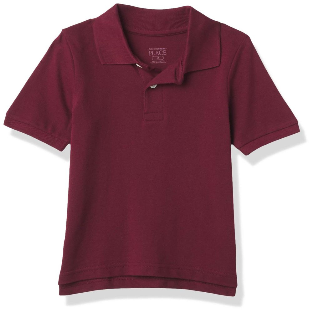 The Children's Place boys Short Sleeve Polo Shirt, Redwood, 2T US