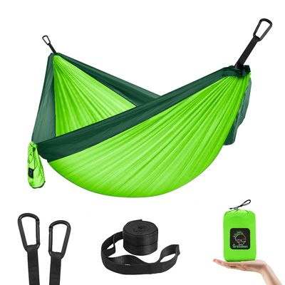 Grassman Kids Small Hammock for Camping Portable Hammock for Child Girls Boys Ultralight Backpack Mini Hammocks with Straps Green