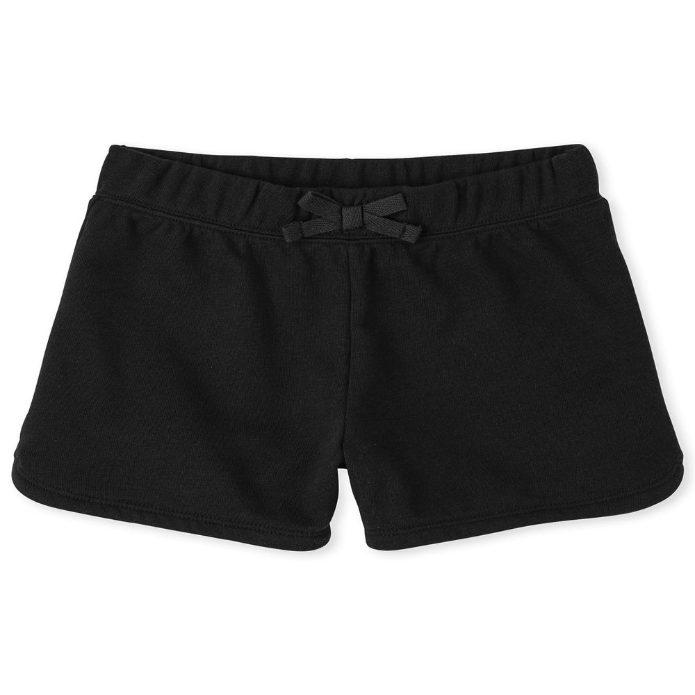 The Children's Place Girls' Active French Terry Shortie, Black, XX-Large