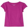 The Children's Place Girls Short Sleeve Basic Layering T-Shirt, Aurora Pink Single, XX-Large view 1