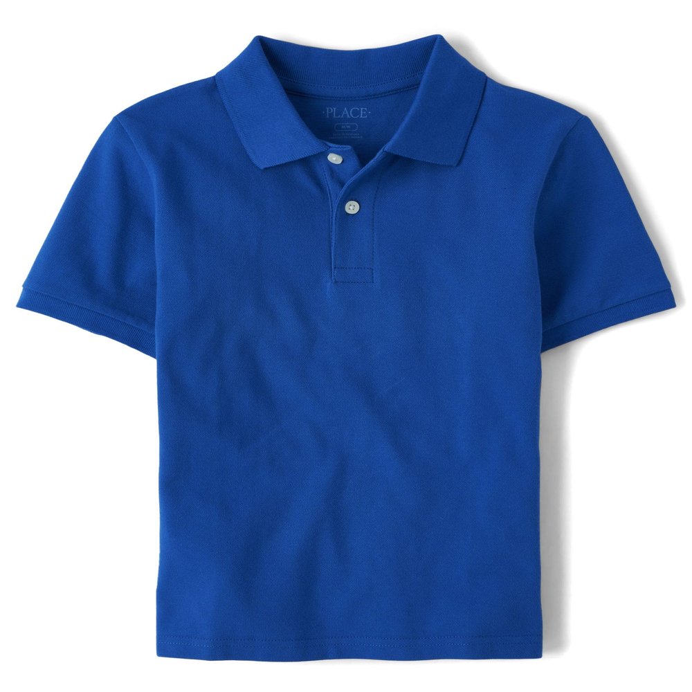The Children's Place boys Uniform Pique Polo Shirt, Renew Blue, 10 12 US