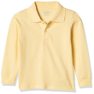 The Children's Place,Long Sleeve Polo,New Yellow,18-24MONTH