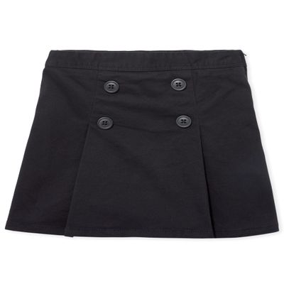 The Children's Place Girls' Uniform Button Skort Black 5