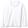 The Children's Place Boys' Uniform Long Sleeve Soft Jersey Polo, White, L (10/12) view 1