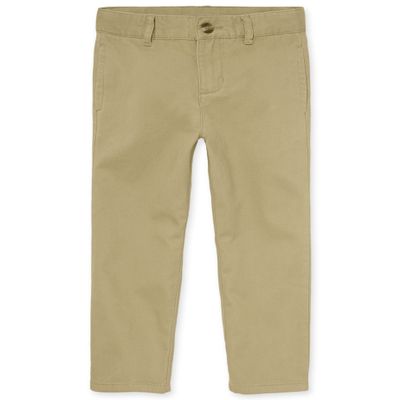 The Children's Place boys Stretch Chino Pants, Flax Single, 18 US