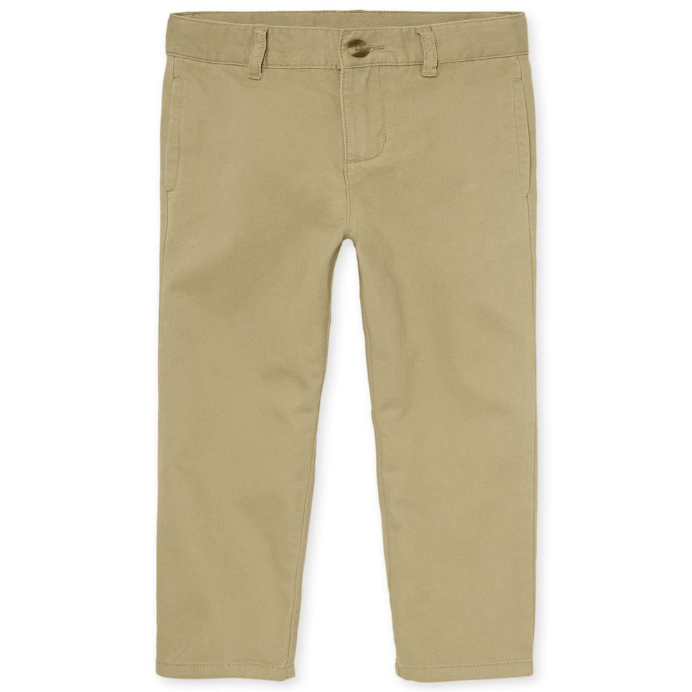 The Children's Place boys Stretch Chino Pants, Flax Single, 18 US