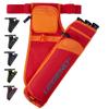 Legend First Archery Quiver Case for Arrows - Right Handed Target Shooting Hip Quivers with Adjustable Belt & 3 Arrow Tubes - Durable T-Slot & Storage Pockets for Accessories & Score Card - Red view 1