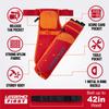 Legend First Archery Quiver Case for Arrows - Right Handed Target Shooting Hip Quivers with Adjustable Belt & 3 Arrow Tubes - Durable T-Slot & Storage Pockets for Accessories & Score Card - Red view 2