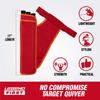 Legend First Archery Quiver Case for Arrows - Right Handed Target Shooting Hip Quivers with Adjustable Belt & 3 Arrow Tubes - Durable T-Slot & Storage Pockets for Accessories & Score Card - Red view 3