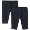 The Children's Place Baby Girls and Toddler Capri Leggings Pants, True Indigo 2 Pack, 2T US view 1
