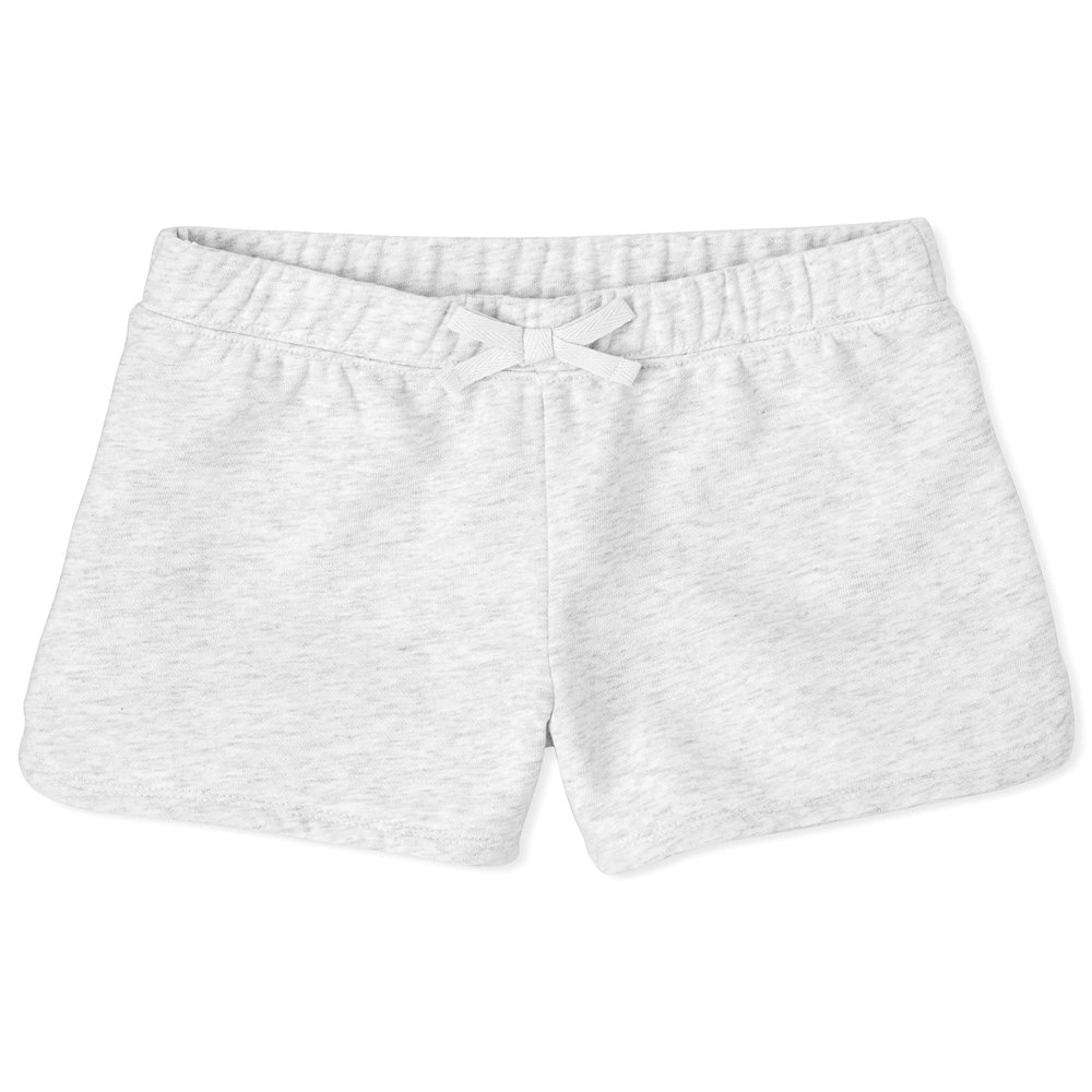The Children's Place Girls' Active French Terry Shortie, Heather Lunar, X-Small