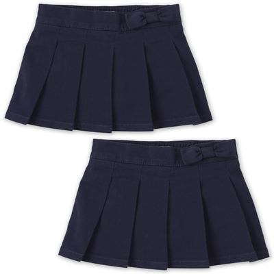 The Children's Place Baby Girls and Toddler Girls Pleated Skort, Tidal, 3T