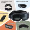 Lancer Tactical AERO 3mm Thick Lens Eye Protection Safety Goggle ANSI Z87 1 Rated Industry Standard w/Anti-Scratch Shield view 3